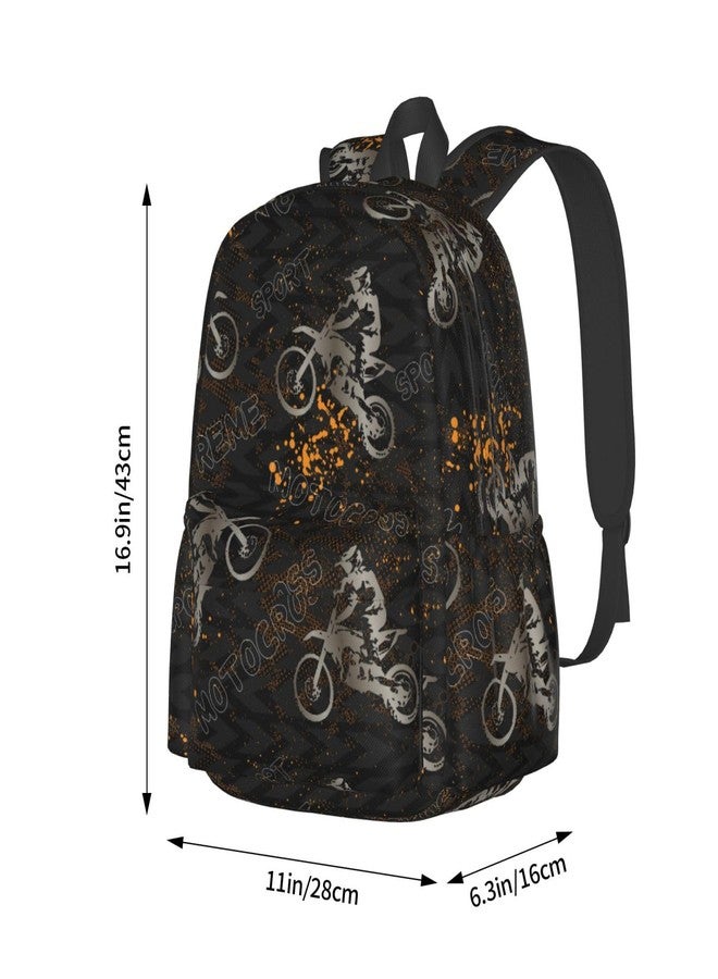 AIMASTZ Motorcycle Casual Daypack Laptop Bag School Bookbag Travel Backpack For Kids Teen Boy Girl - Image 2